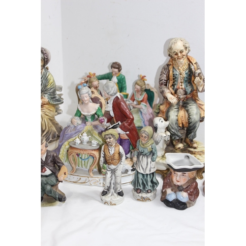 861 - QUANTITY OF CAPODIMONTE FIGURES ETC 
31CM