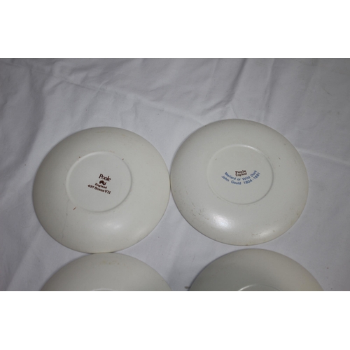 864 - 4 X POOLE PLATES 
15.5CM