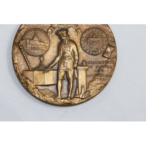 876 - COMMEMORATIVE MEDALLION - LAYING OF THE CORNER STONE