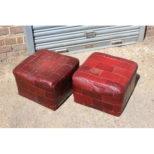 95 - 2 X RETRO BRAUNTON LEATHER POUFFES
37 X 38 X 40CM