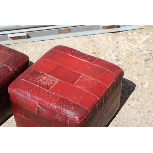 95 - 2 X RETRO BRAUNTON LEATHER POUFFES
37 X 38 X 40CM