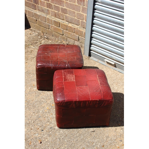 95 - 2 X RETRO BRAUNTON LEATHER POUFFES
37 X 38 X 40CM