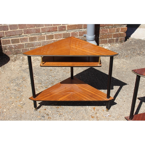 97 - 2 X RETRO CORNER SIDE TABLES 
76 X 40 X 60CM