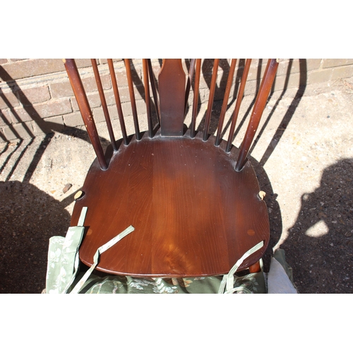 106 - 2 X RETRO ERCOL ARMCHAIRS - ONE OS A ROCKER - ONE A/F ARMS HAVE BEEN REMOVED 
70 X 80 X 94CM