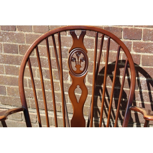 106 - 2 X RETRO ERCOL ARMCHAIRS - ONE OS A ROCKER - ONE A/F ARMS HAVE BEEN REMOVED 
70 X 80 X 94CM