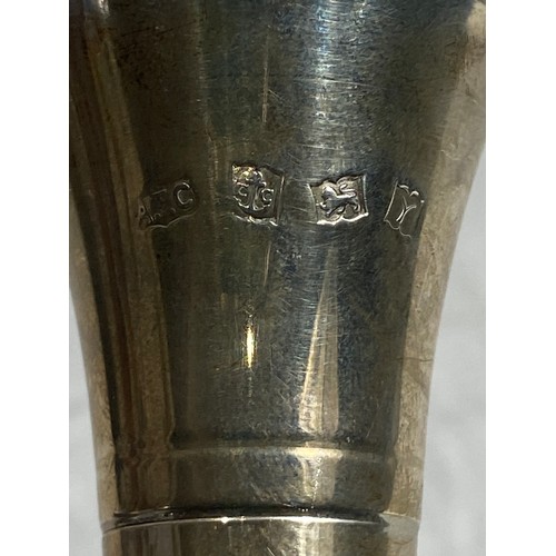 1058 - SILVER POSY OR SPECIMEN VASE - ATC - BIRMINGHAM 1973 - 16.5 X 5.5CM