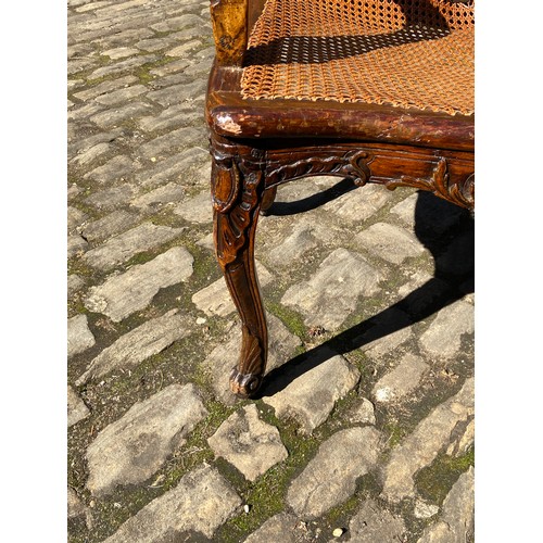 112 - ANTIQUE CANE CHAIR 
62 X 53 X 97CM