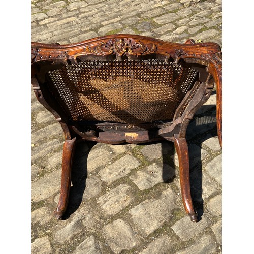 112 - ANTIQUE CANE CHAIR 
62 X 53 X 97CM