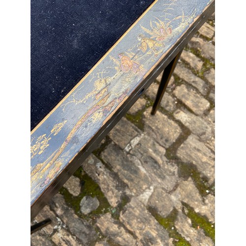 115 - VINTAGE ORIENTAL CARD TABLE WITH FOLD DOWN LEGS 
77 X 77CM