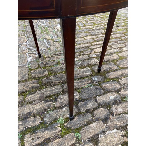 123 - ANTIQUE DEMI LOOM CARD TABLE 
92 X 46 X 74CM