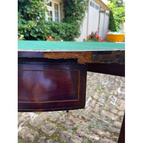 123 - ANTIQUE DEMI LOOM CARD TABLE 
92 X 46 X 74CM