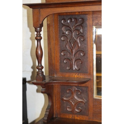 47 - LARGE ART NOUVEAU  MIRROR TOPPED SIDEBOARD