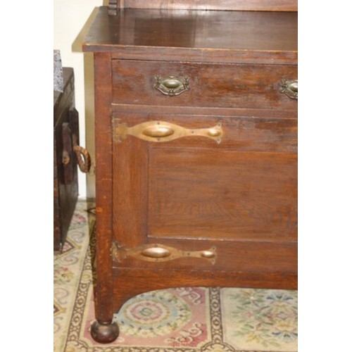 47 - LARGE ART NOUVEAU  MIRROR TOPPED SIDEBOARD