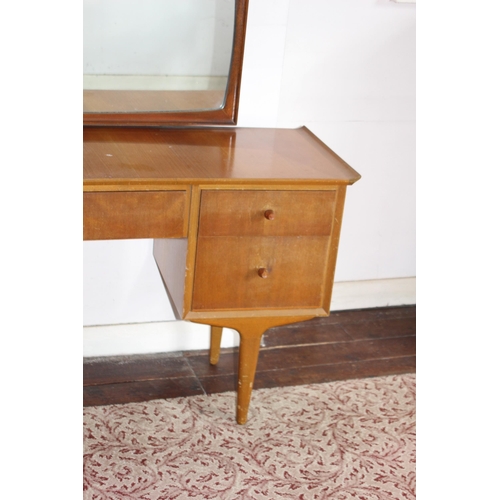 107 - RETRO GIMSON AND SLATER FRENCH WALNUT LOMBARDY DRESSING TABLE 
140 X 50 X 119CM