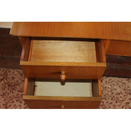 107 - RETRO GIMSON AND SLATER FRENCH WALNUT LOMBARDY DRESSING TABLE 
140 X 50 X 119CM