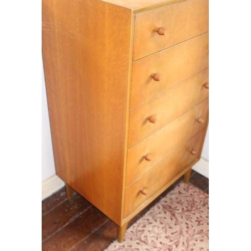 108 - RETRO GIMSON AND SLATER FRENCH WALNUT LOMBARDY CHEST OF DRAWERS
63.5 X 60 X 110CM