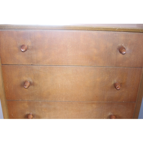 108 - RETRO GIMSON AND SLATER FRENCH WALNUT LOMBARDY CHEST OF DRAWERS
63.5 X 60 X 110CM