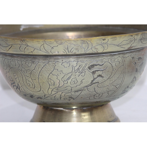 405 - ORIENTAL BRASS BOWL
14 X 23CM