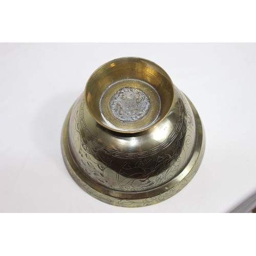 405 - ORIENTAL BRASS BOWL
14 X 23CM