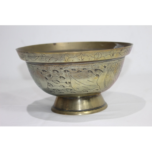 405 - ORIENTAL BRASS BOWL
14 X 23CM