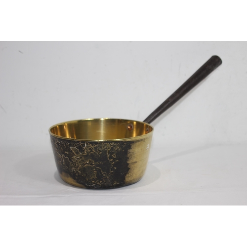 409 - VINTAGE HEAVY BRASS SAUCEPAN 
44CM