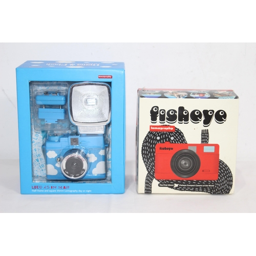 413 - FISHEYE-LAMAGRAPHY AND DIANA AND FLASH CAMERAS - UNOPENED  IN BOX