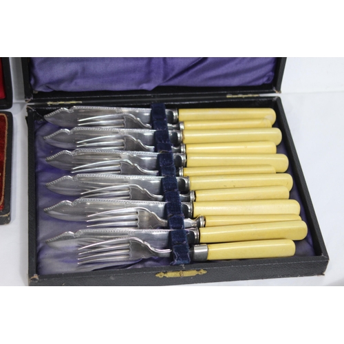 421 - QUANTITY OF CASED CUTLERY ETC