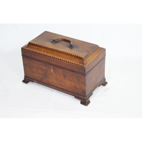 442 - ANTIQUE GEORGIAN TEA CADDY 
25.5 X 15.5CM