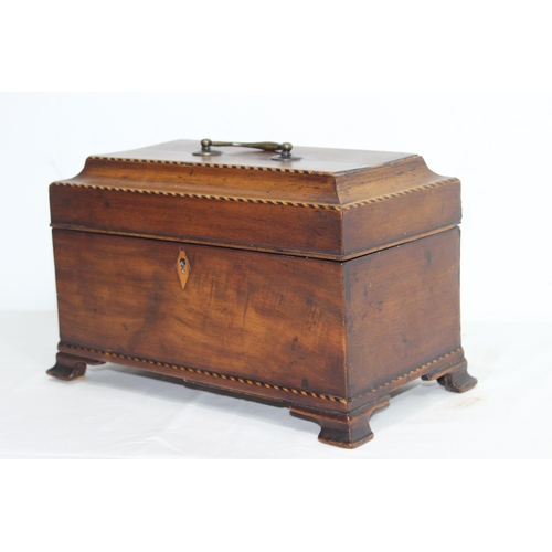 442 - ANTIQUE GEORGIAN TEA CADDY 
25.5 X 15.5CM