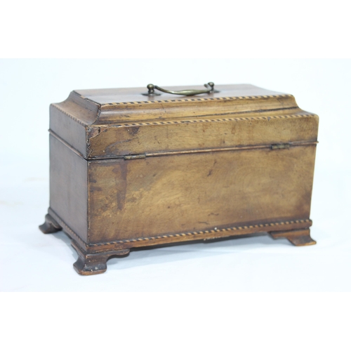 442 - ANTIQUE GEORGIAN TEA CADDY 
25.5 X 15.5CM