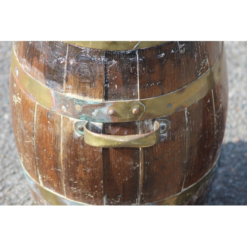 517 - VINTAGE BARREL STYLE COAL BIN 
58CM