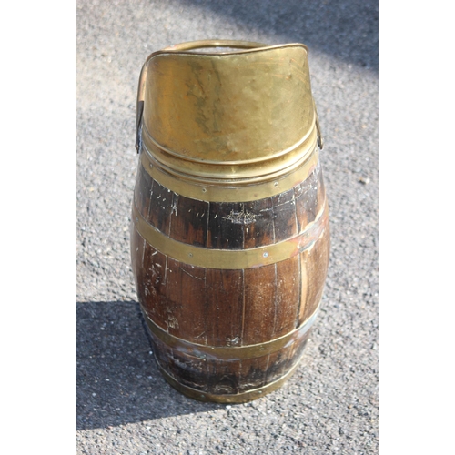 517 - VINTAGE BARREL STYLE COAL BIN 
58CM