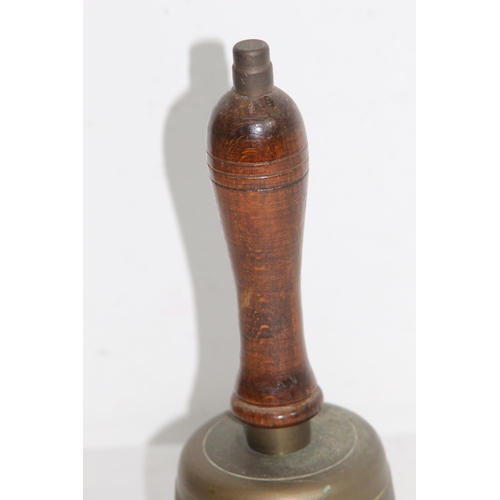 538 - VINTAGE BRONZE SCHOOL BELL