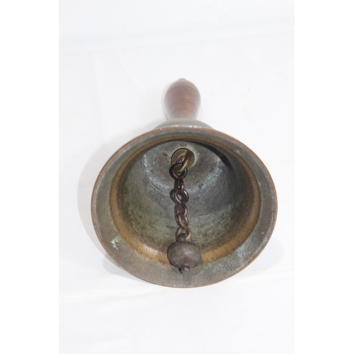 538 - VINTAGE BRONZE SCHOOL BELL