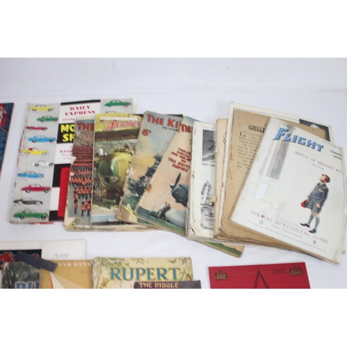 550 - BOX OF EPHEMERA INCLUDING MILITARY