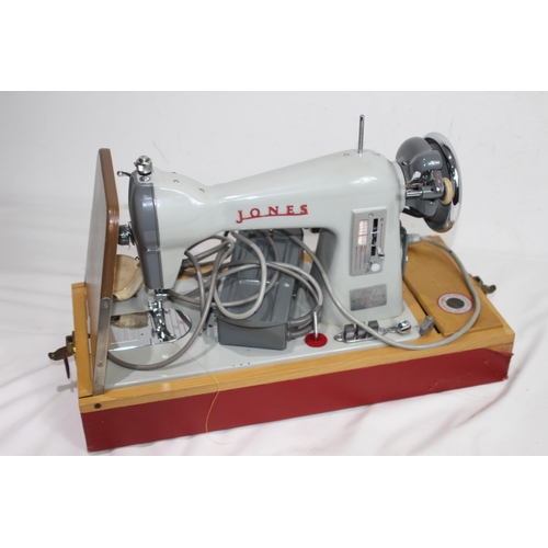 558 - VINTAGE JONES SEWING MACHINE