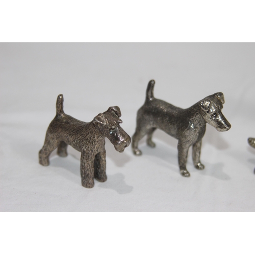 563 - QUANTITY OF PEWTER AND PLATED ANIMAL FIGURES 
6CM