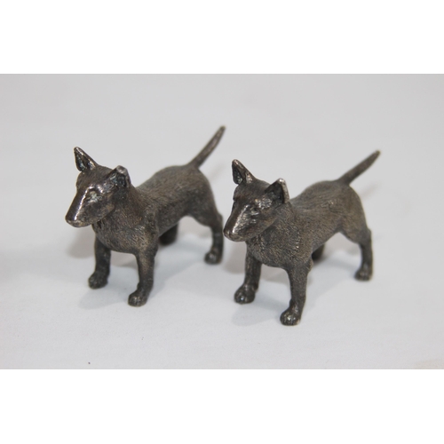 563 - QUANTITY OF PEWTER AND PLATED ANIMAL FIGURES 
6CM