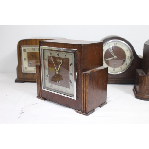 581 - QUANTITY OF VINTAGE MANTLE CLOCKS