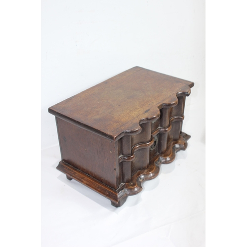 588 - INTERESTING CARVED HABERDASHERY BOX plus 2more WITH CONTENCE