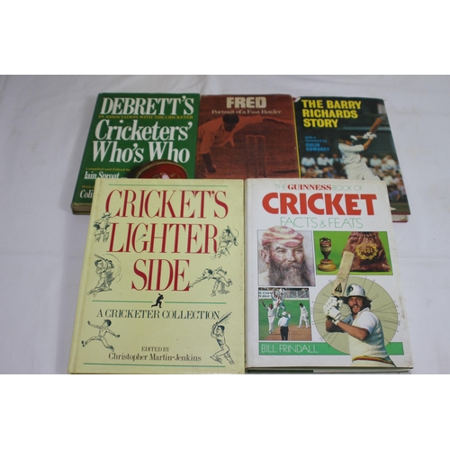 594 - QUANTITY OF CRICKET BOOKS INCLUDING WISDON