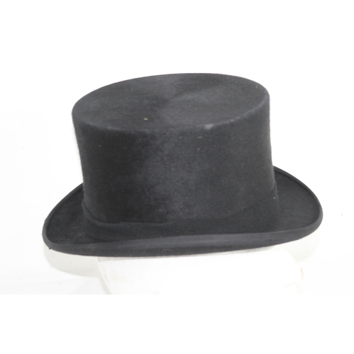 597 - VINTAGE MOSS BROS TOP HAT - SIZE 7 1/8 - 58