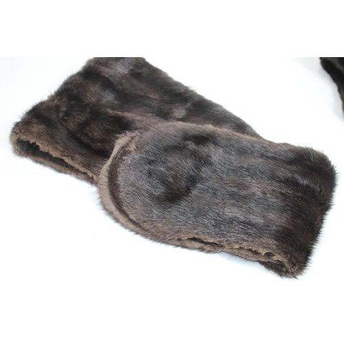 634 - VINTAGE FUR COAT AND 3 FUR STOLES