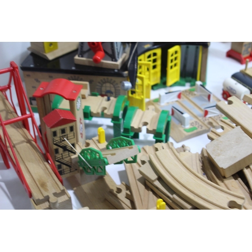 696 - LARGE QUANTITY OF BRIO TRAINS AND TRACK ETC