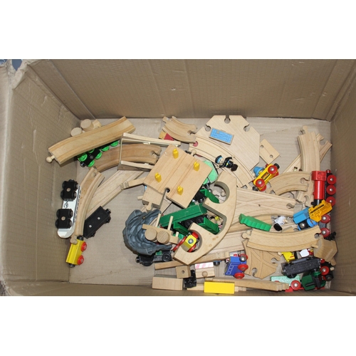 696 - LARGE QUANTITY OF BRIO TRAINS AND TRACK ETC