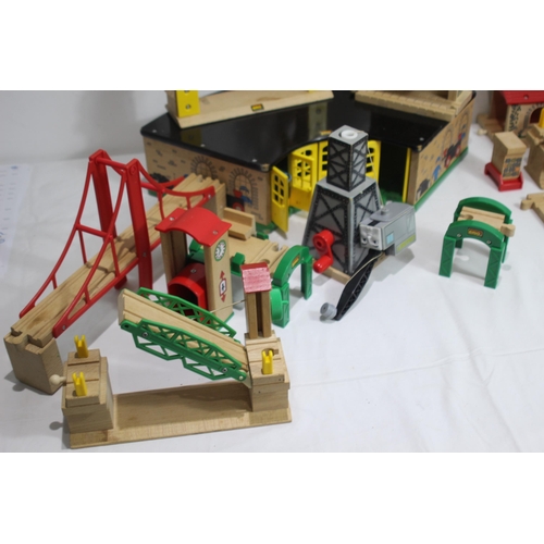 696 - LARGE QUANTITY OF BRIO TRAINS AND TRACK ETC