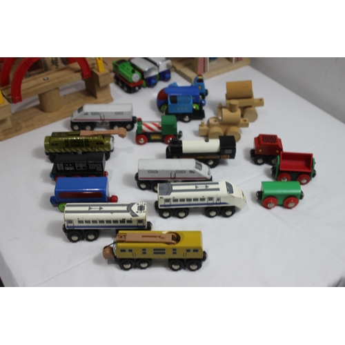 696 - LARGE QUANTITY OF BRIO TRAINS AND TRACK ETC