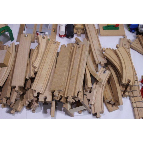 696 - LARGE QUANTITY OF BRIO TRAINS AND TRACK ETC