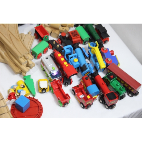 696 - LARGE QUANTITY OF BRIO TRAINS AND TRACK ETC