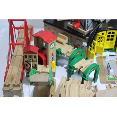 696 - LARGE QUANTITY OF BRIO TRAINS AND TRACK ETC